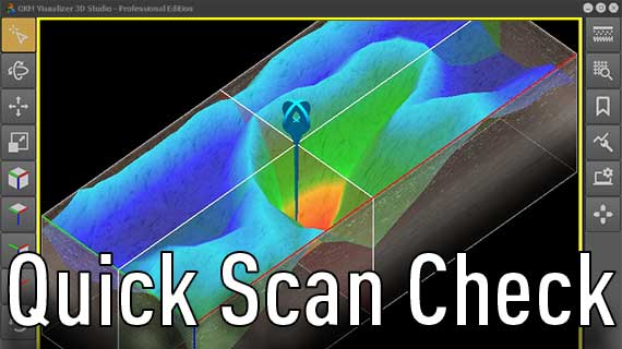 Quick Scan Check: 3D Ground Scan shows Strong Red Signal in the Center